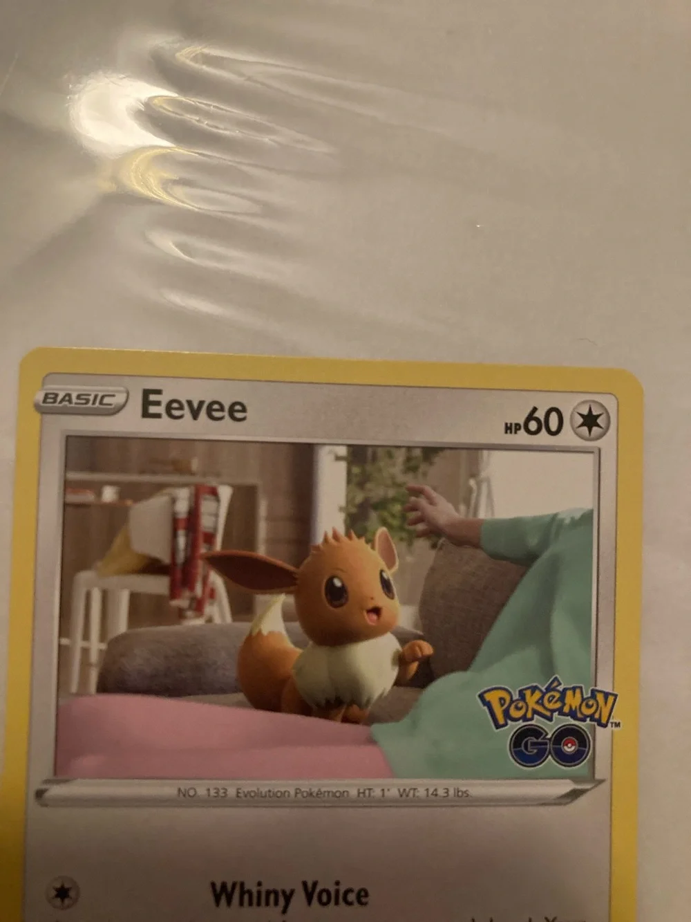 Pokemon Eevee Trading Card - Yellow Border, Brown Eevee